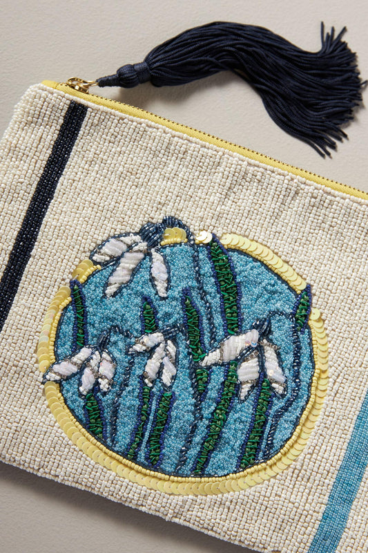 Beaded Flat Pouch: Garden Party Edition