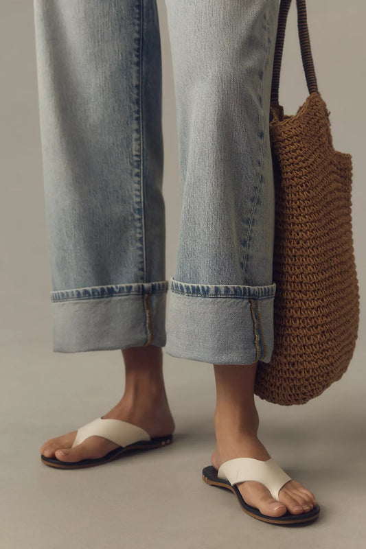 The Lonnie Cuffed High Rise Cropped Jeans by Pilcro