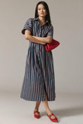 Load image into Gallery viewer, The Tobie Button-Front Pleated Shirt Dress by Exquise
