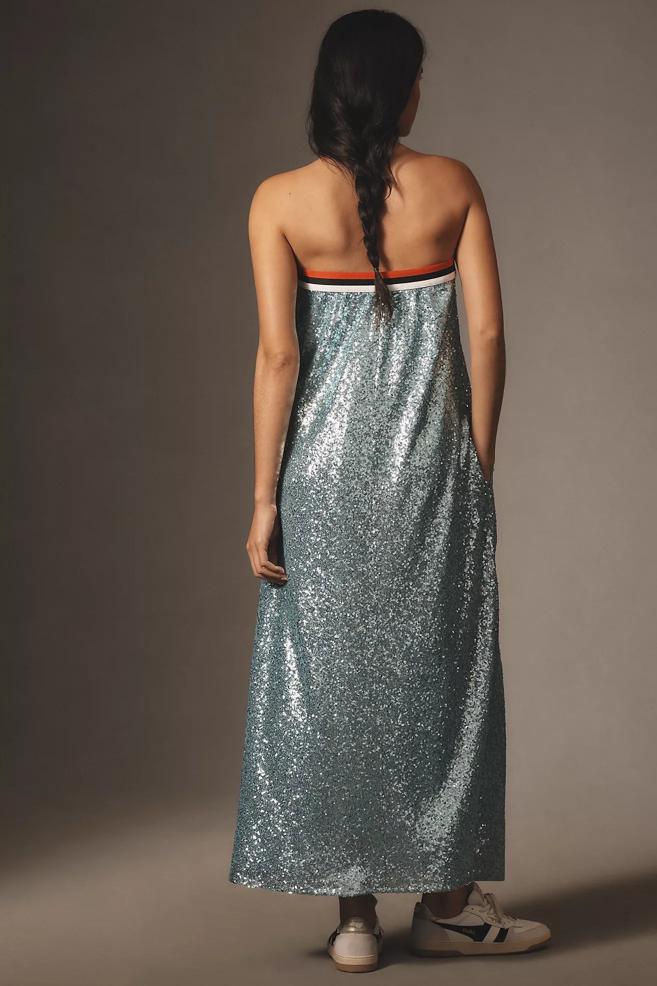 brooklyn sequin dress Sunday in Brooklyn Strapless Sequin Midi Dress