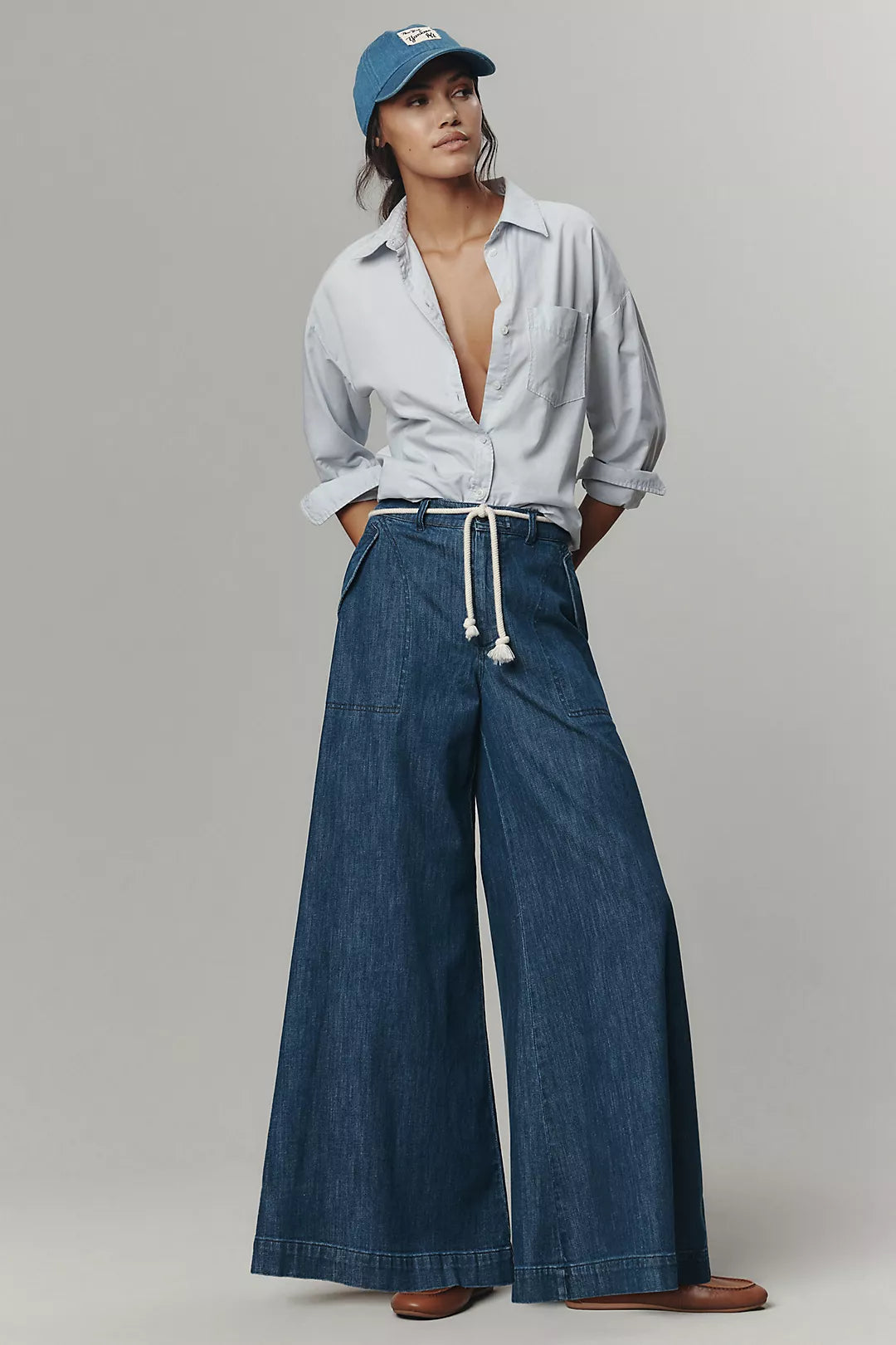 Pilcro High-Rise Wide-Leg Jeans