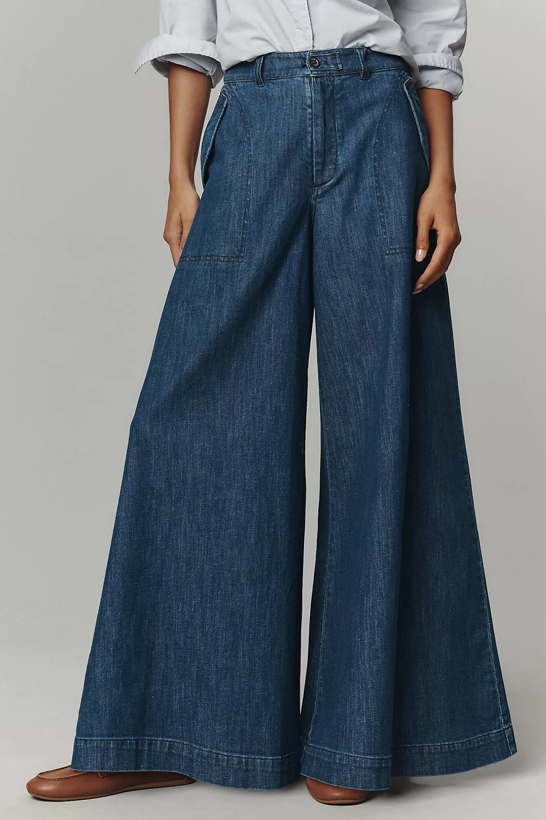 Pilcro High-Rise Wide-Leg Jeans
