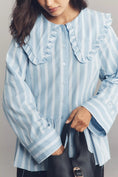 Load image into Gallery viewer, Maeve Cotton Long-Sleeve Collared Blouse
