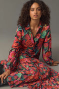 Load image into Gallery viewer, Farm Rio X Anthropologie Pleated Drop-Waist Maxi Dress - EUC

