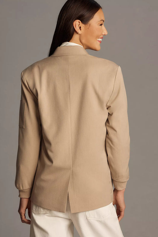 DOLAN Relaxed Bomber-Sleeve Blazer