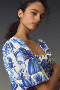 Load image into Gallery viewer, Farm Rio Garden Tiles Linen Mini Dress
