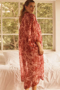 Load image into Gallery viewer, LyreBird Embroidered Lace-Trim Kimono
