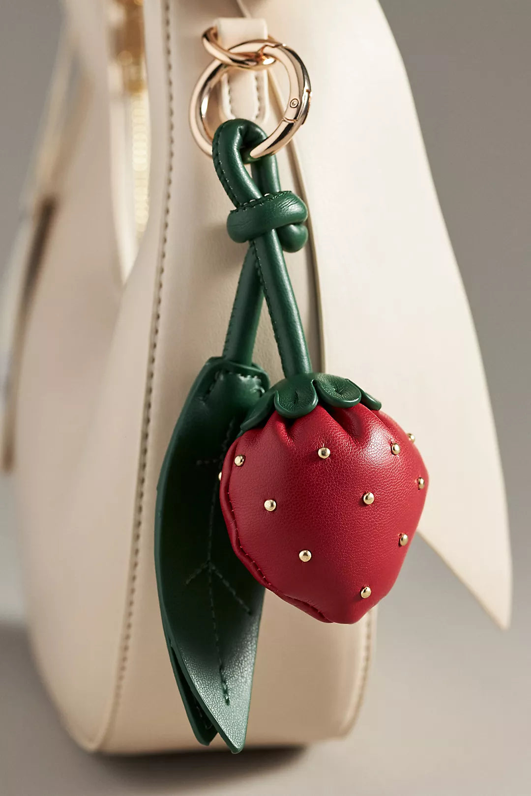 Strawberry Red Recycled Vegan Bag Charm