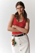 Load image into Gallery viewer, Strawberry Red Recycled Vegan Bag Charm
