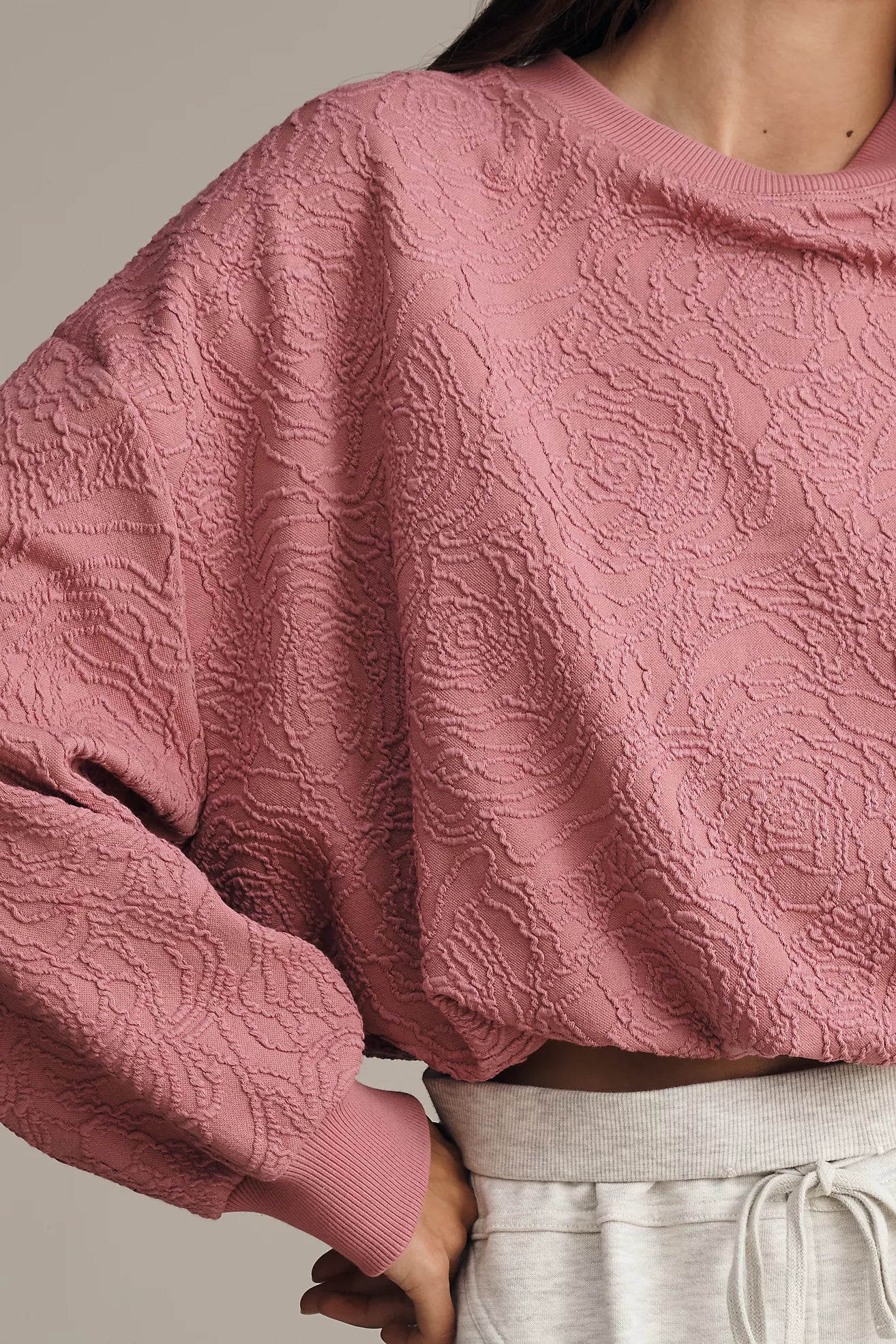 Daily Practice Textured Bubble Sweatshirt