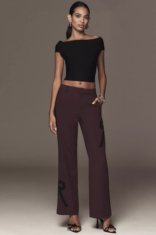 Maeve Ribbon Slim Flare Trouser