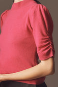 Load image into Gallery viewer, By Anthropologie Wool Cashmere Puff-Sleeve Mock-Neck Sweater
