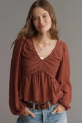 Load image into Gallery viewer, By Anthropologie Peplum Blouse

