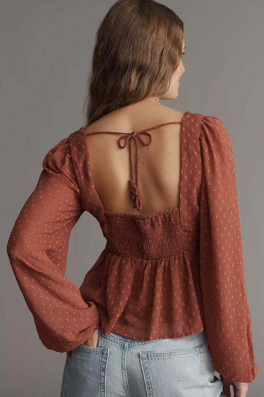 By Anthropologie Peplum Blouse