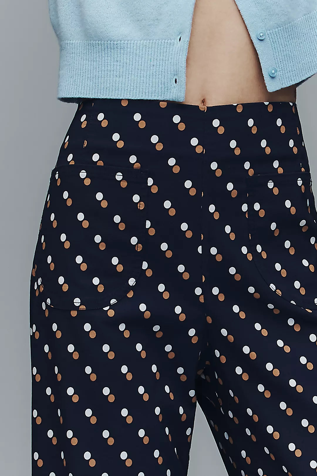 The Colette Ruffle-Hem Crop Wide-Leg Pants by Maeve