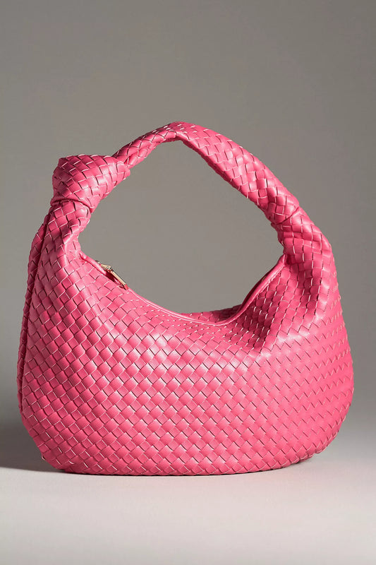 Brigitte Large Recycled Vegan Shoulder Bag-Pink Mauve