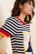Load image into Gallery viewer, Flat White Knit Short-Sleeve Crew-Neck Mini Dress
