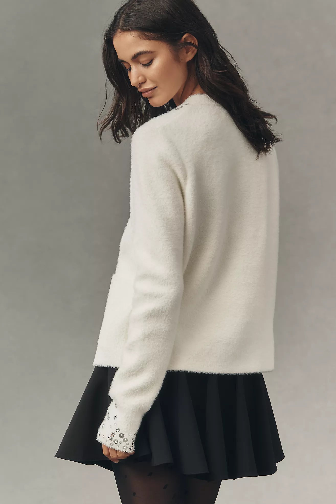 NVLT Sequin-Embellished Knit Lady Jacket