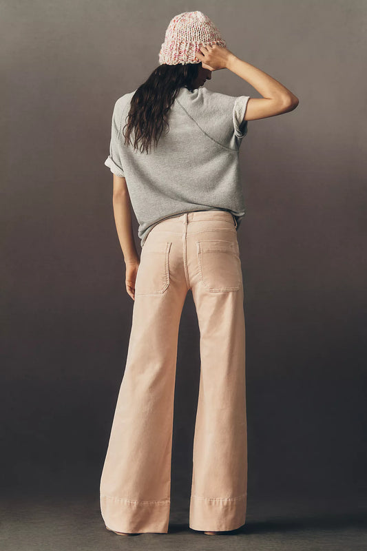 Pilcro Rylan Velvet High-Rise Flare Jeans