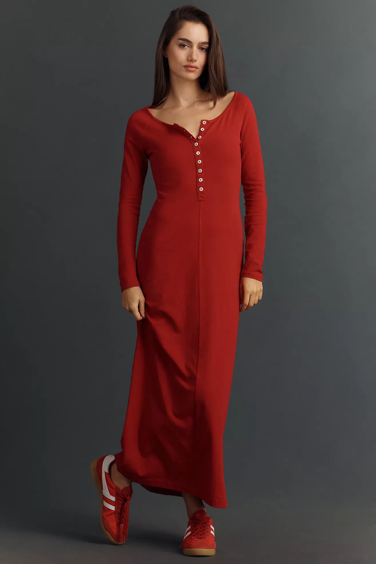 LSPACE x Anthropologie Long-Sleeve Maxi Dress