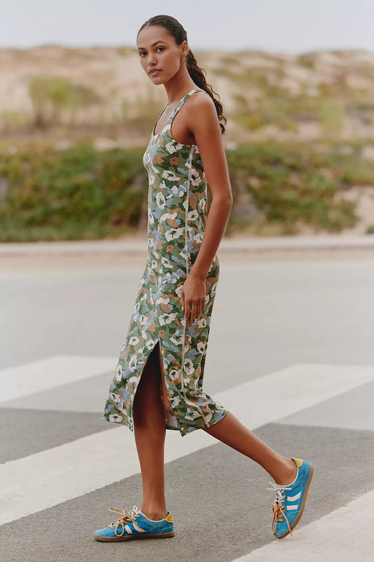 Daily Practice Square-Neck Midi Dress