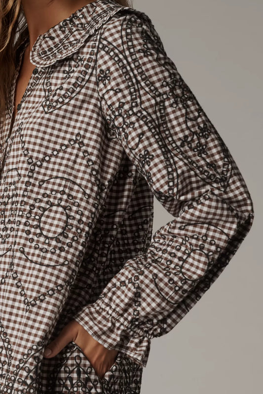The Keira Long-Sleeve Shirt Dress by Pilcro