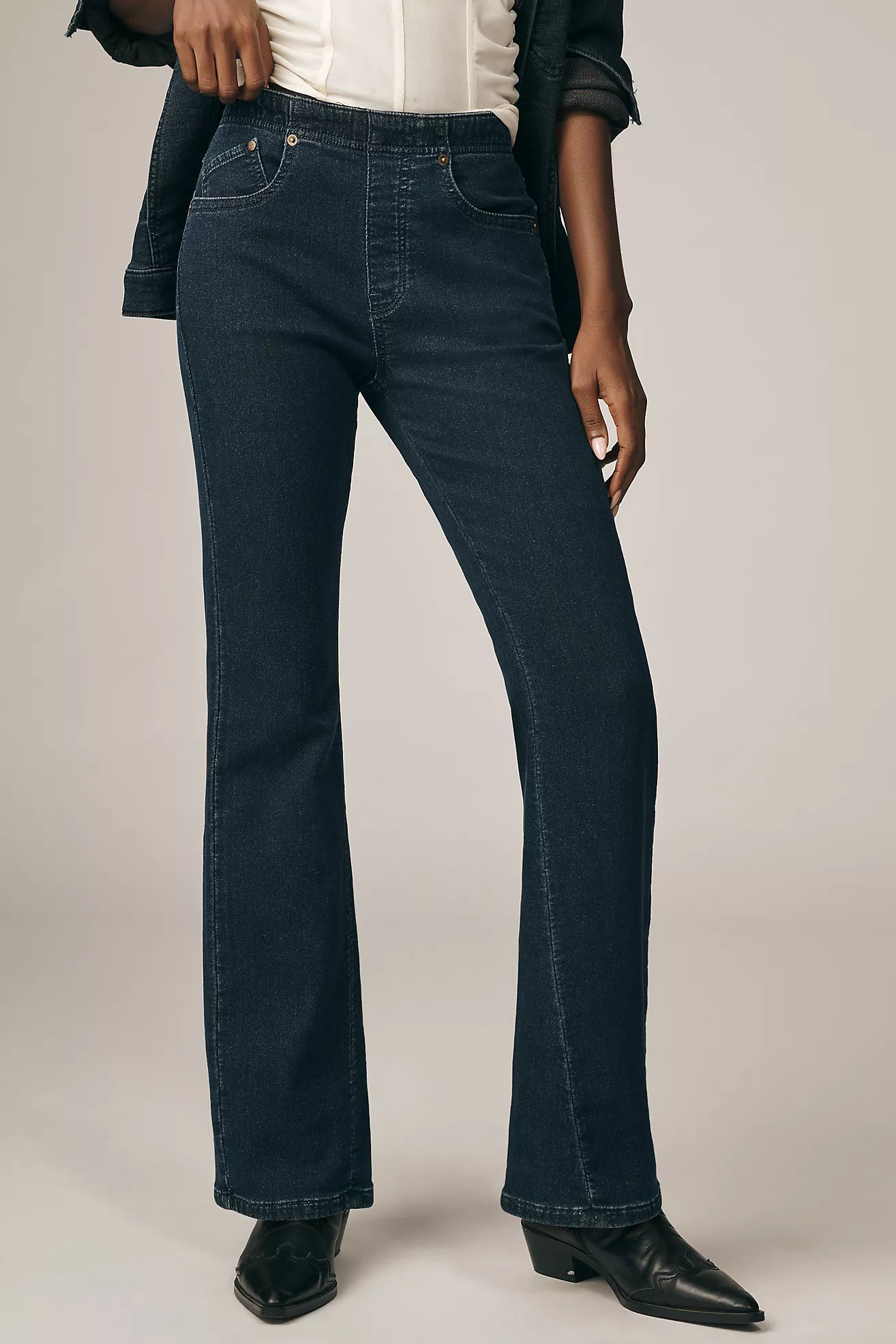 Pilcro Essential Low-Rise Pull-On Flare Jeans