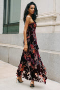 Load image into Gallery viewer, Endless Rose Strapless Ruffled Velvet High-Low Dress
