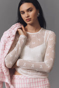 Load image into Gallery viewer, By Anthropologie Long-Sleeve Novelty Lace Top
