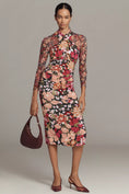 Load image into Gallery viewer, By Anthropologie Long-Sleeve Halter Mesh Midi Dress
