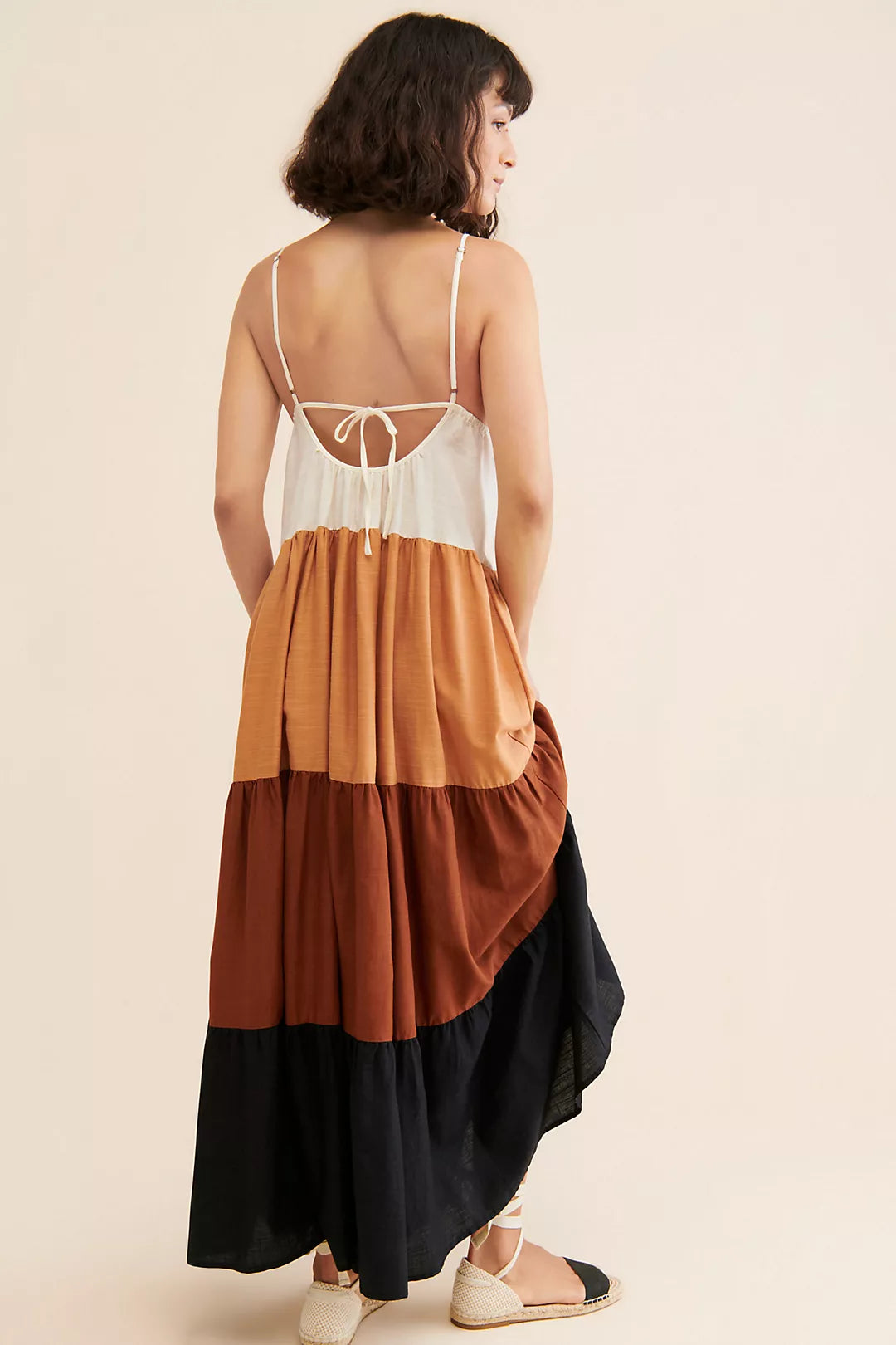 By Anthropologie Colorblock Cutout Maxi Dress