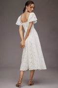 Load image into Gallery viewer, Extro&Vert Ada Flutter-Sleeve Broderie Midi Dress
