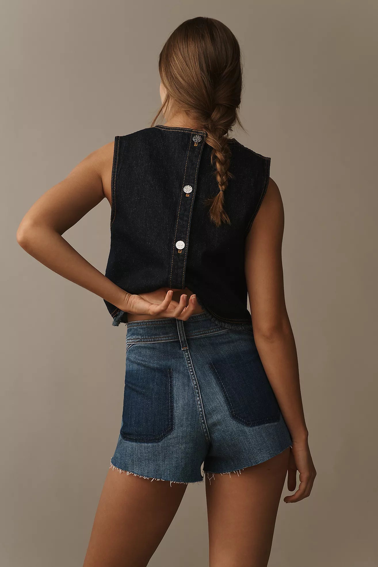 Pilcro Mid-Rise Micro Denim Shorts