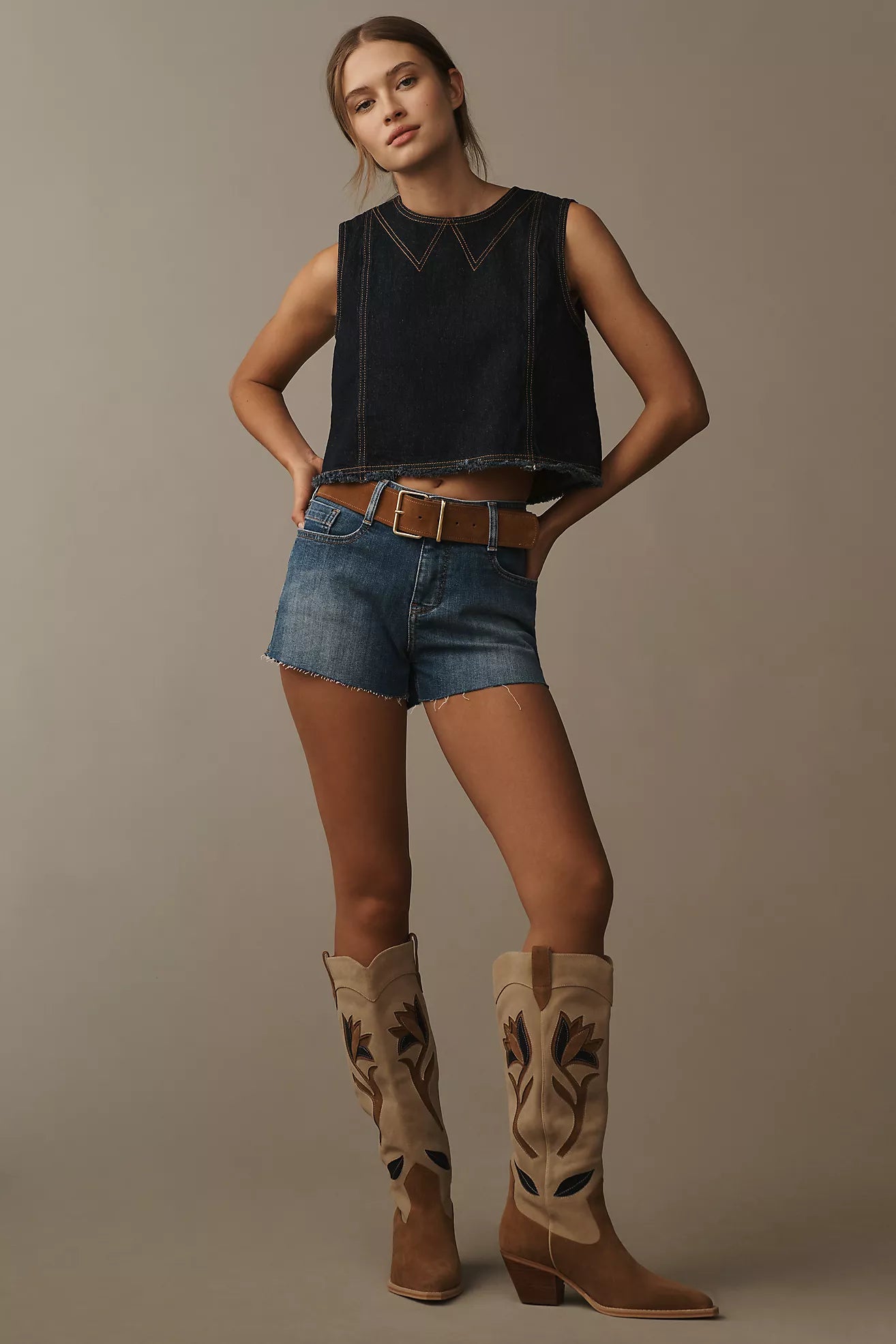 Pilcro Mid-Rise Micro Denim Shorts
