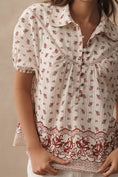 Load image into Gallery viewer, Pilcro Short-Sleeve Popover Blouse
