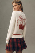 Load image into Gallery viewer, Maeve Cherry Icon Cardigan Sweater
