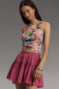 Load image into Gallery viewer, Maeve Tiered Scallop Mini Skirt
