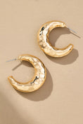 Load image into Gallery viewer, Molten Textured Hoop Earrings
