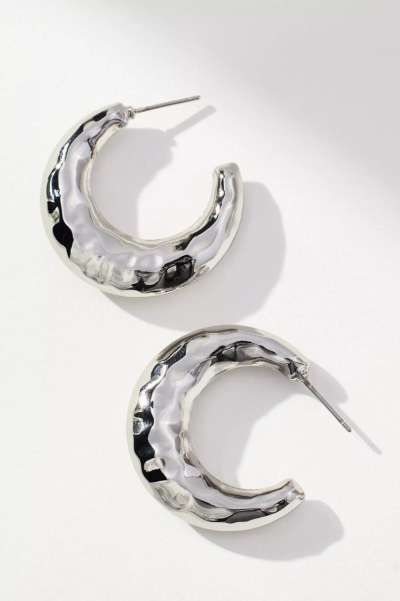 Molten Textured Hoop Earrings