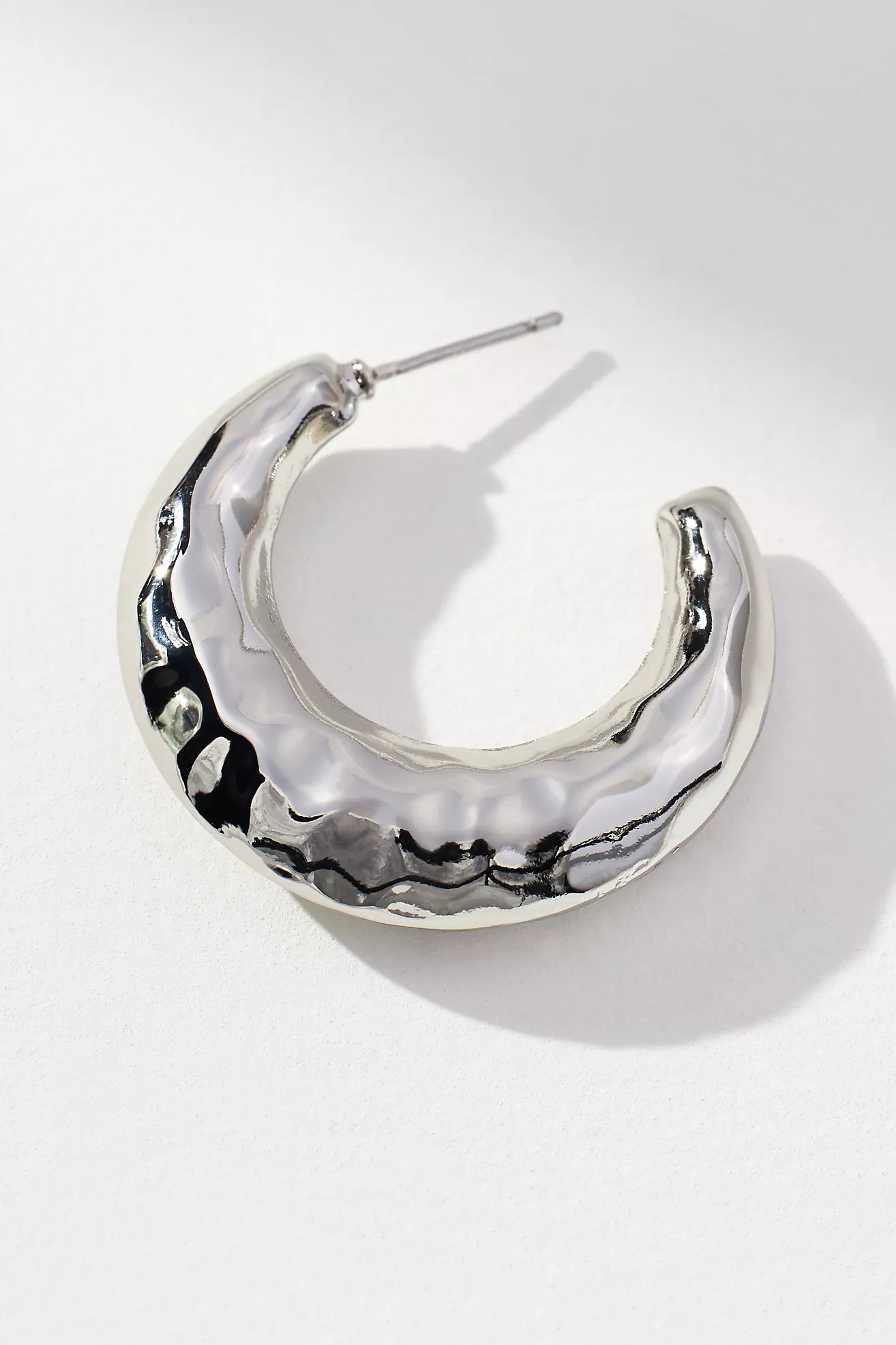 Molten Textured Hoop Earrings