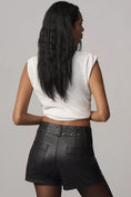 Load image into Gallery viewer, The Colette Studded Faux-Leather Shorts
