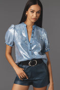 Load image into Gallery viewer, The Aly Puff-Sleeve Blouse by Pilcro: Sequin Edition
