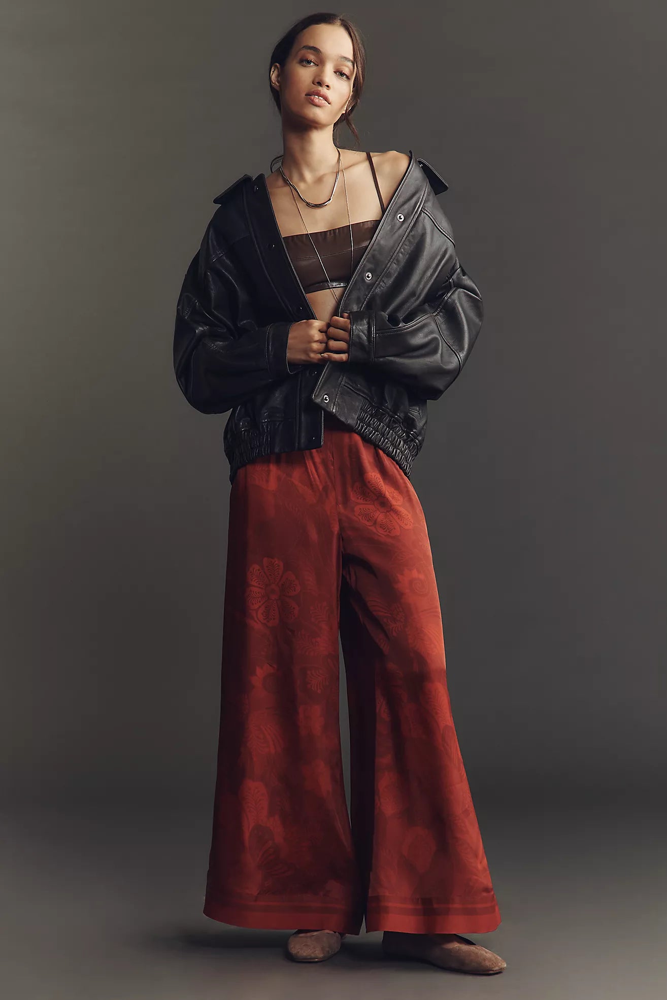 Farm Rio x Anthropologie Printed Wide-Leg Pants