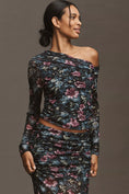 Load image into Gallery viewer, By Anthropologie Mesh Long-Sleeve Asymmetric Top
