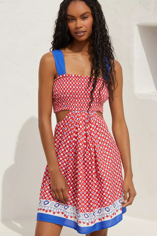 The Piper Bandeau Cutout Mini Dress