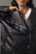 Load image into Gallery viewer, Pilcro Faux Leather Asymmetric Snap Moto Jacket

