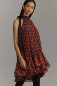 Load image into Gallery viewer, By Anthropologie Tie-Neck Halter Ruffled Mini Dress
