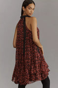 Load image into Gallery viewer, By Anthropologie Tie-Neck Halter Ruffled Mini Dress
