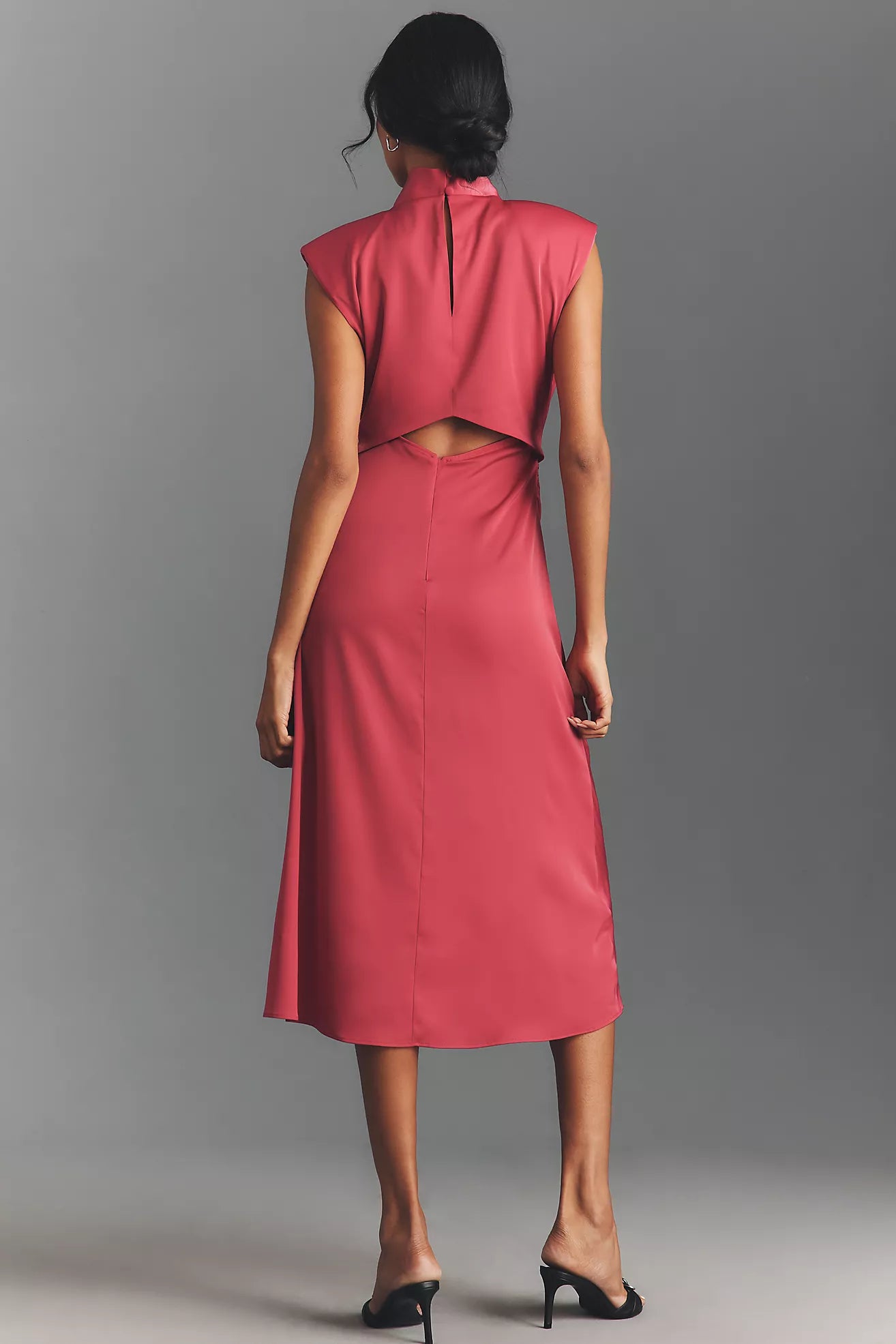 By Anthropologie Sleeveless Mock-Neck Midi Dress
