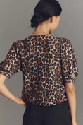 Load image into Gallery viewer, Maeve Puff-Sleeve Cashmere Cardigan Sweater
